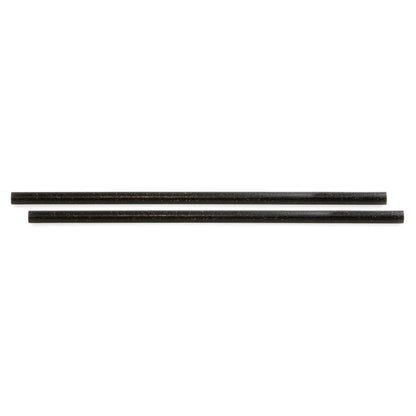 HU496 Sier Diposables Refork rechte rietjes zwart ø 8 mm / 24cm (100 stuks)