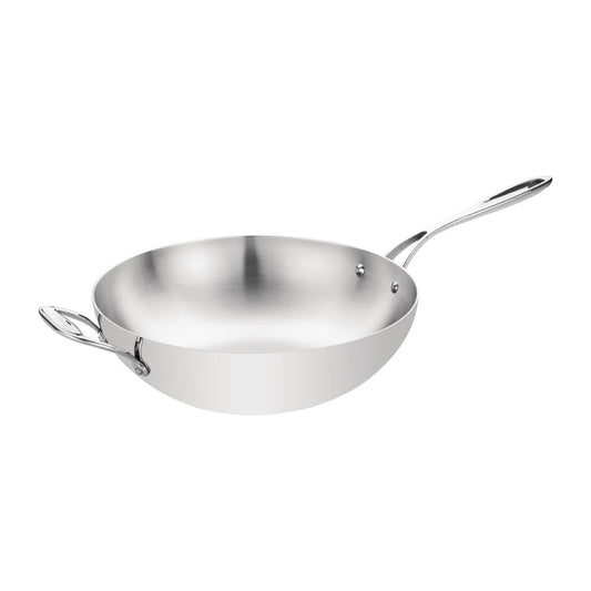 Y261 Vogue tri-wall wok met vlakke bodem 35cm