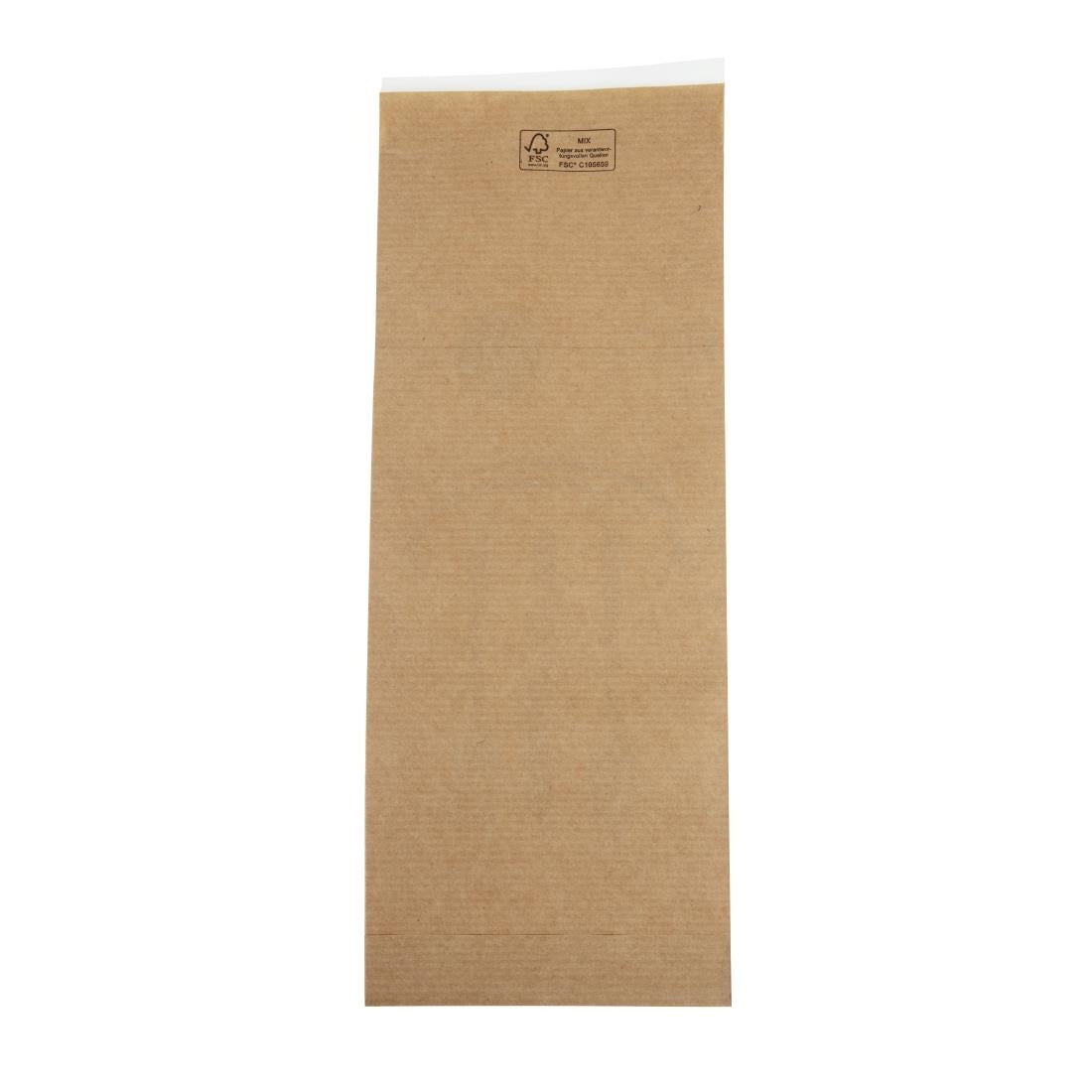 DF696 Kraft recyclebare afsluitbare papieren bestekzakjes (2000 stuks)