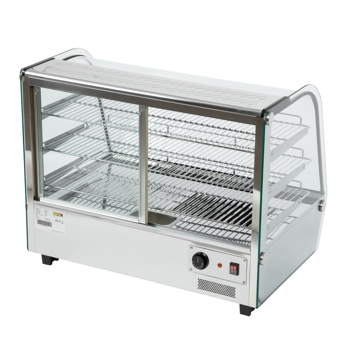 CD232 Buffalo warmhoudvitrine 160L 67(h) x 86,8(b) x 56,8(d)cm