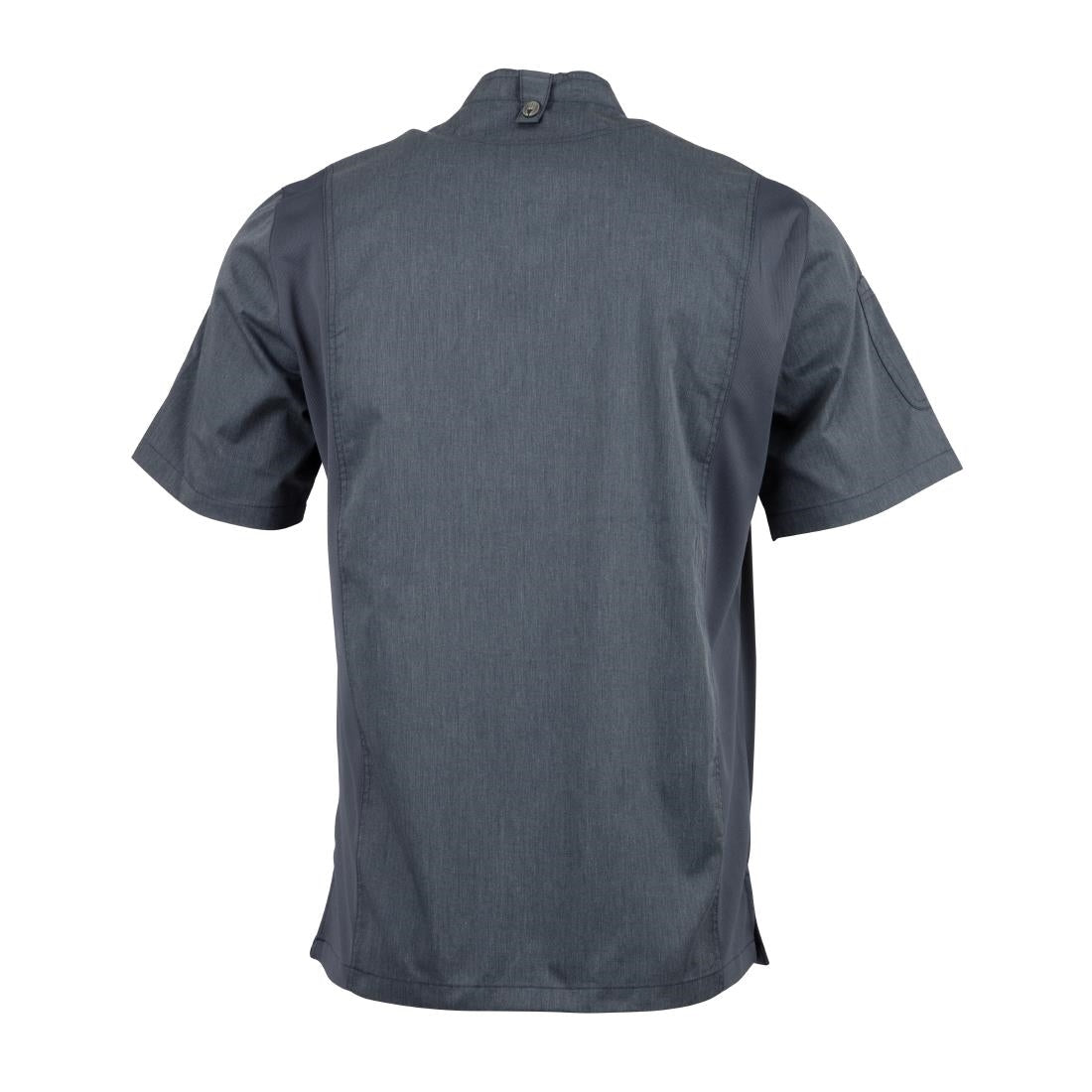 BB267-XS Chef Works Urban Springfield unisex koksbuis met rits korte mouw inktblauw XS