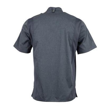 BB267-XS Chef Works Urban Springfield unisex koksbuis met rits korte mouw inktblauw XS