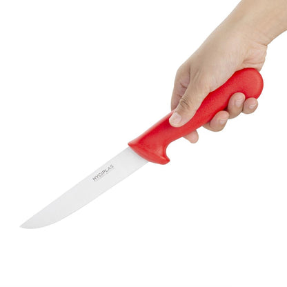 C890 Hygiplas uitbeenmes 15,3cm rood