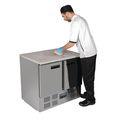 CL108 Polar G-serie koelwerkbank met marmeren werkblad 240Ltr