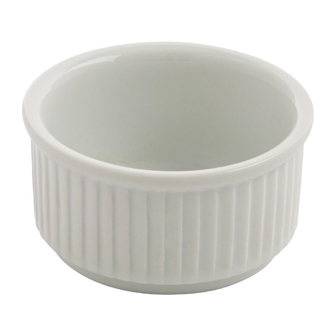 W421 Olympia Whiteware Stapelbare Ramekins 8,5cm (12 Stuks)
