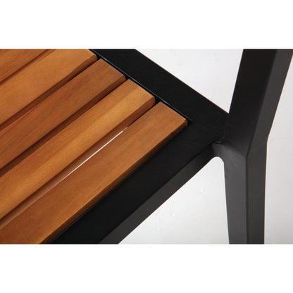 DS150 Bolero stalen en acaciahouten stoelen (4 stuks)