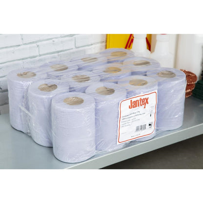 GD728 Jantex blauwe mini centrefeed rollen 1-laags (12 stuks)