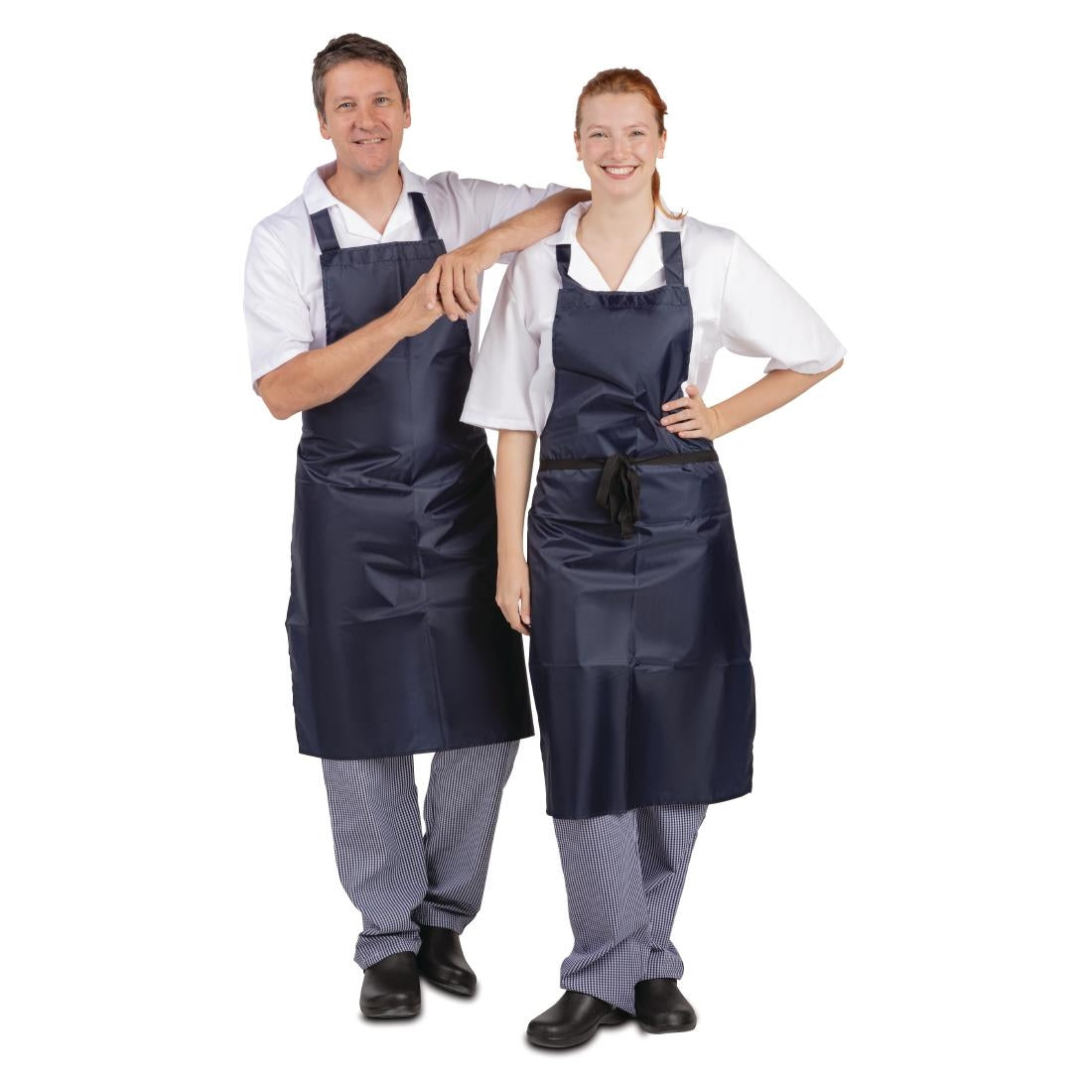 A896 Whites waterdicht schort blauw