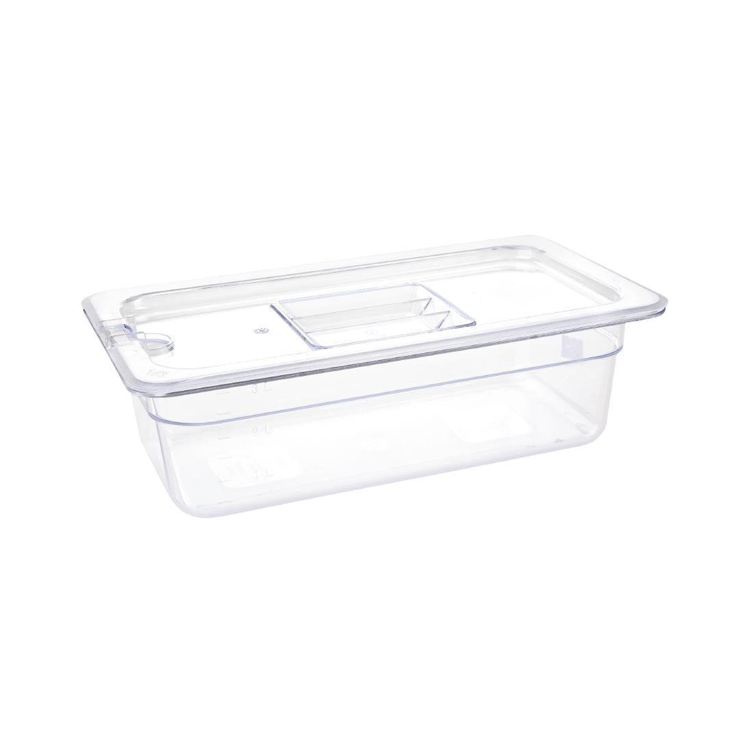 U233 Vogue polycarbonaat 1/3 gastronorm container 100mm transparant