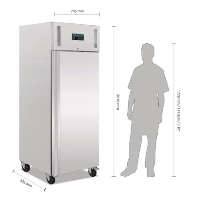 U632 Polar U-serie professionele 1-deurs koeling RVS 650Ltr
