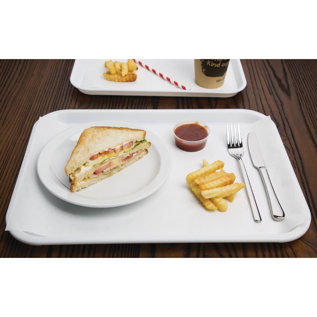GF996 Olympia Kristallon polypropyleen dienblad wit 305x415mm