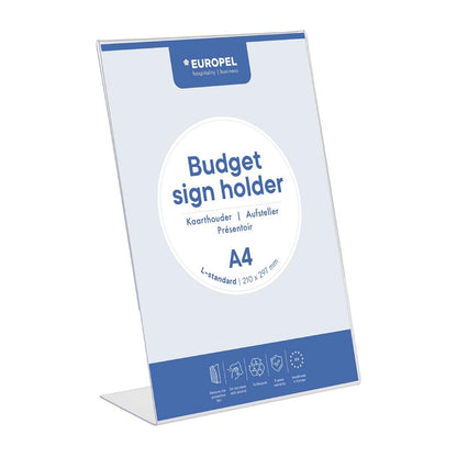 HU463 Europel Bordhouder Budget L-Stand A4 Portret