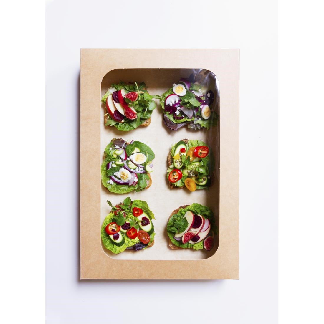 FD387 Vegware composteerbare sandwichboxen met deksel groot (25 stuks)