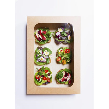 FD387 Vegware composteerbare sandwichboxen met deksel groot (25 stuks)