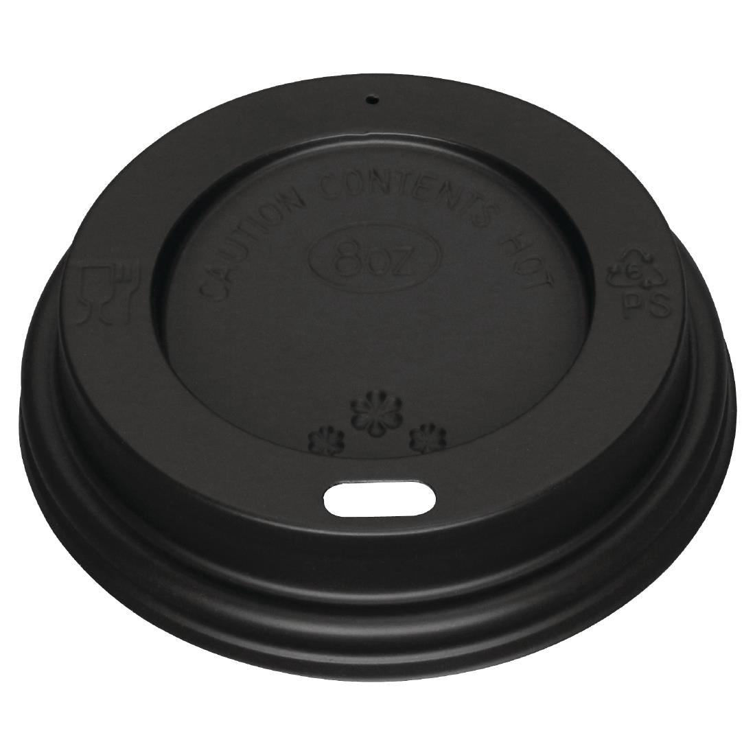 CW716 Fiesta Recyclable deksel zwart voor Fiesta Recyclable 225ml koffiebekers (1000 stuks)