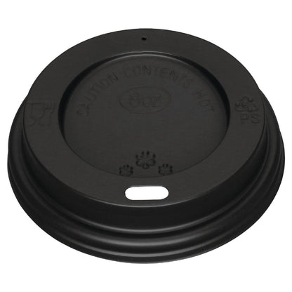 CW716 Fiesta Recyclable deksel zwart voor Fiesta Recyclable 225ml koffiebekers (1000 stuks)