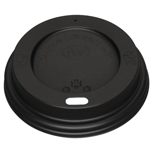 CW716 Fiesta Recyclable deksel zwart voor Fiesta Recyclable 225ml koffiebekers (1000 stuks)