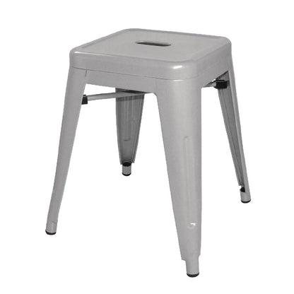 DL875 Bolero Bistro Lage Kruk Van Staal (4 Stuks)