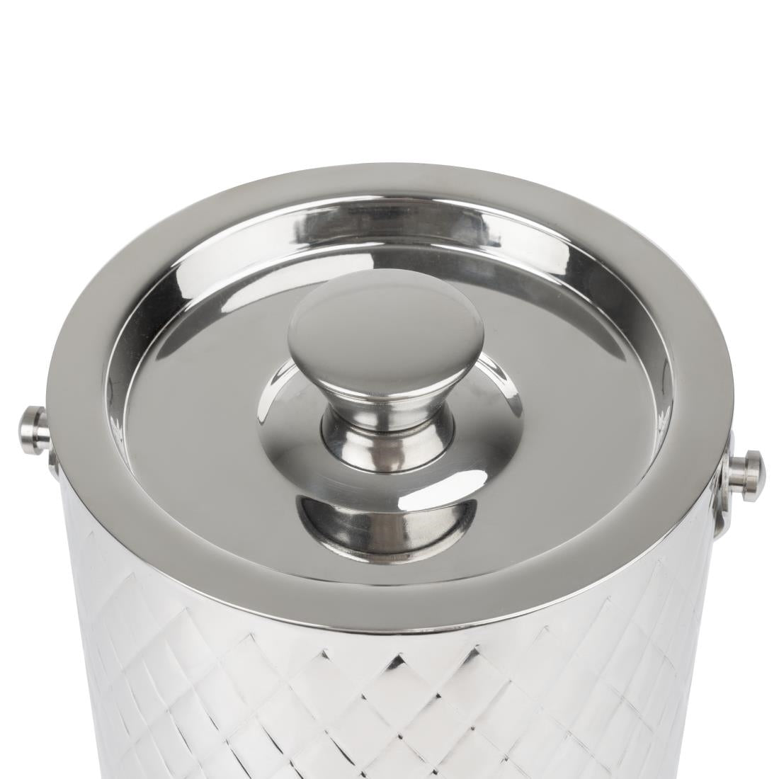 HY134 Olympia Geo Dubbelwandige Ijsemmer Roestvrij Staal - 2Ltr