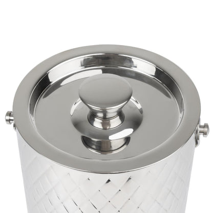 HY134 Olympia Geo Dubbelwandige Ijsemmer Roestvrij Staal - 2Ltr