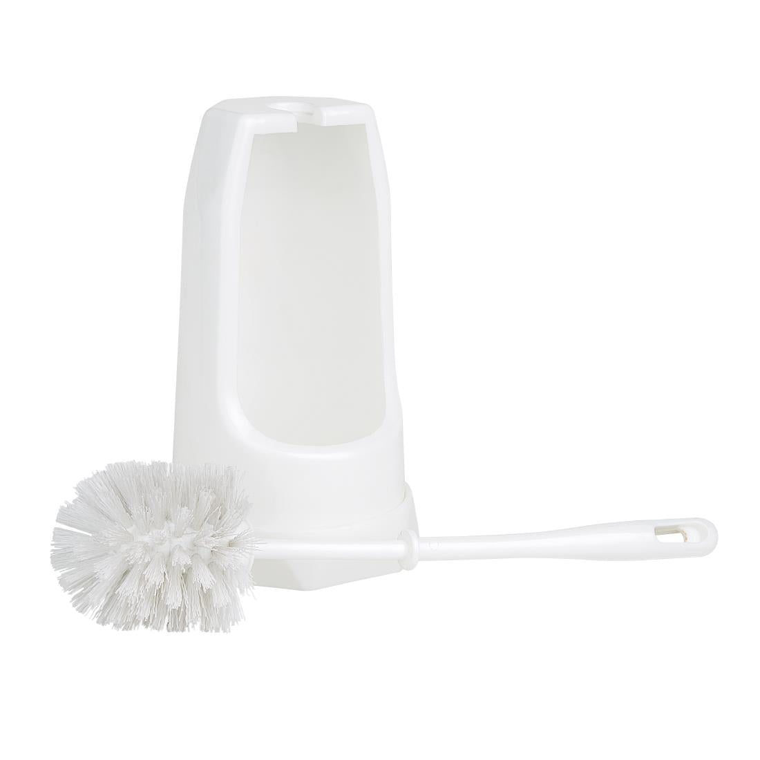 HX386 Jantex ronde toiletborstel & houder - Wit