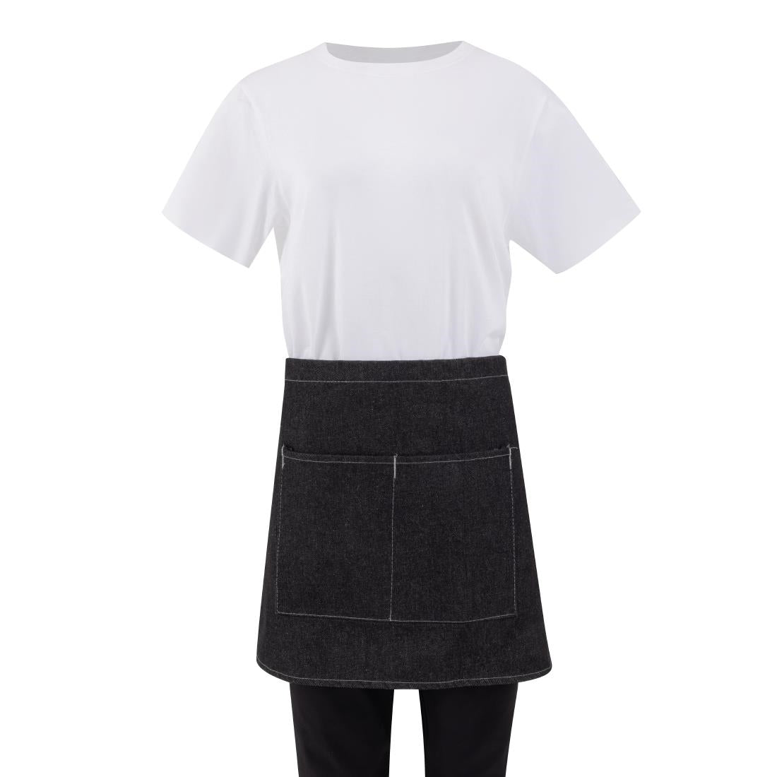 B995 Southside bistroschort zwart denim 40x76cm