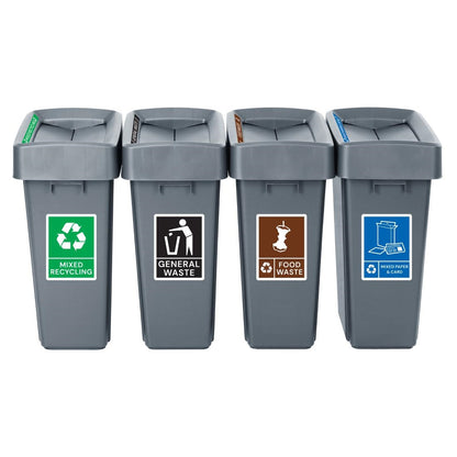JB490 Jantex Slim Bin Label - Gemengd Papier & Karton