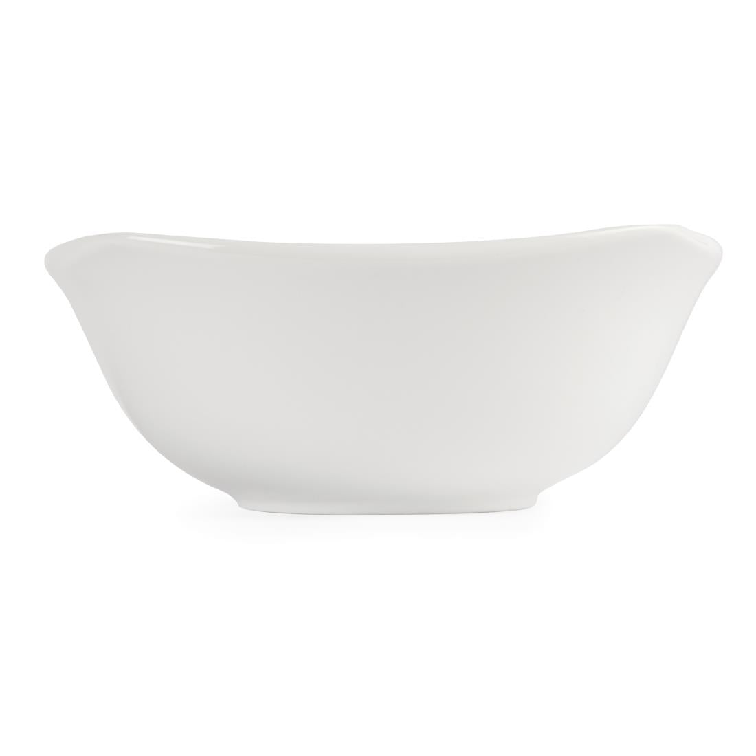 U175 Olympia Whiteware afgeronde vierkante schalen 22cm (12 stuks)