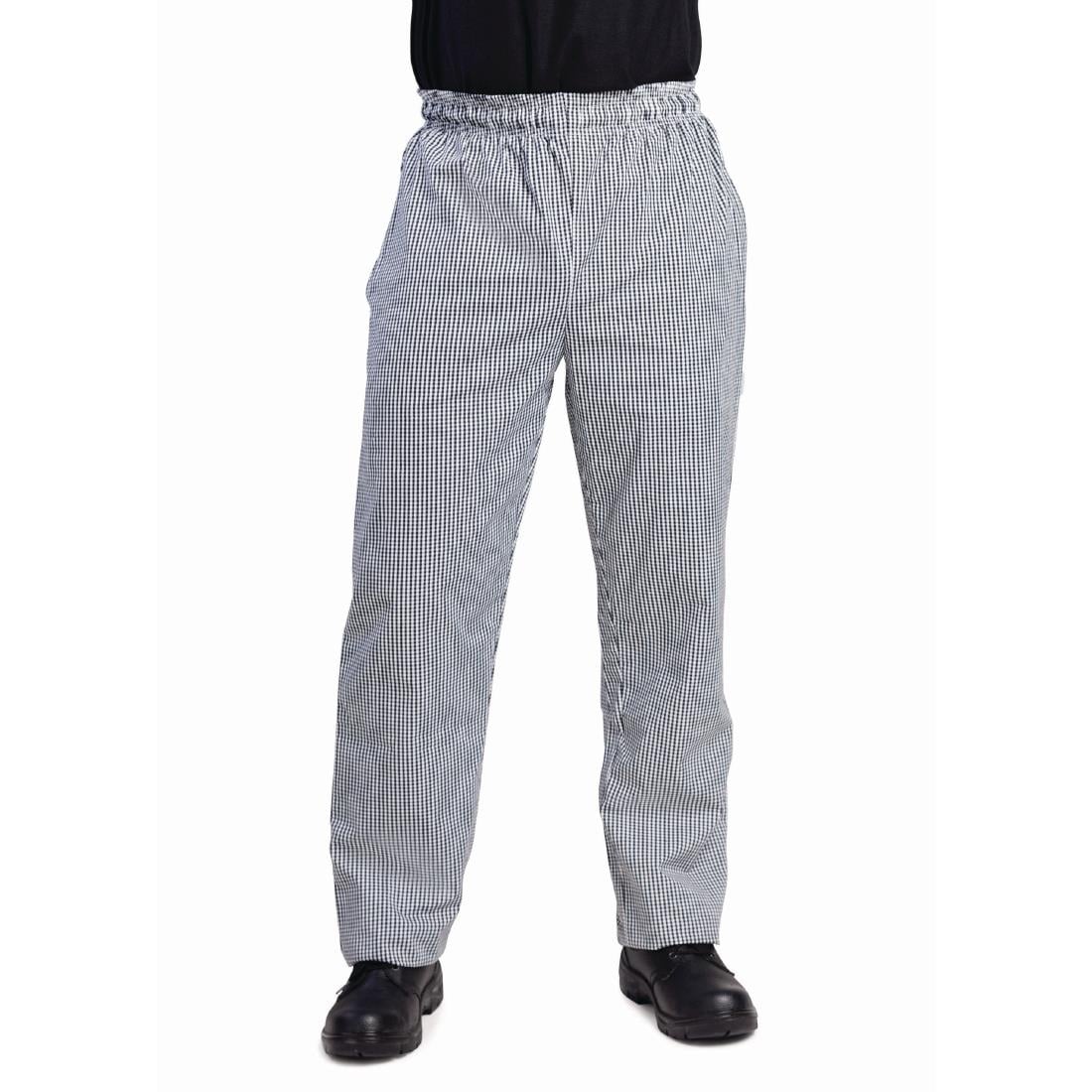 DL712-M Whites Vegas unisex koksbroek zwart-wit geruit M
