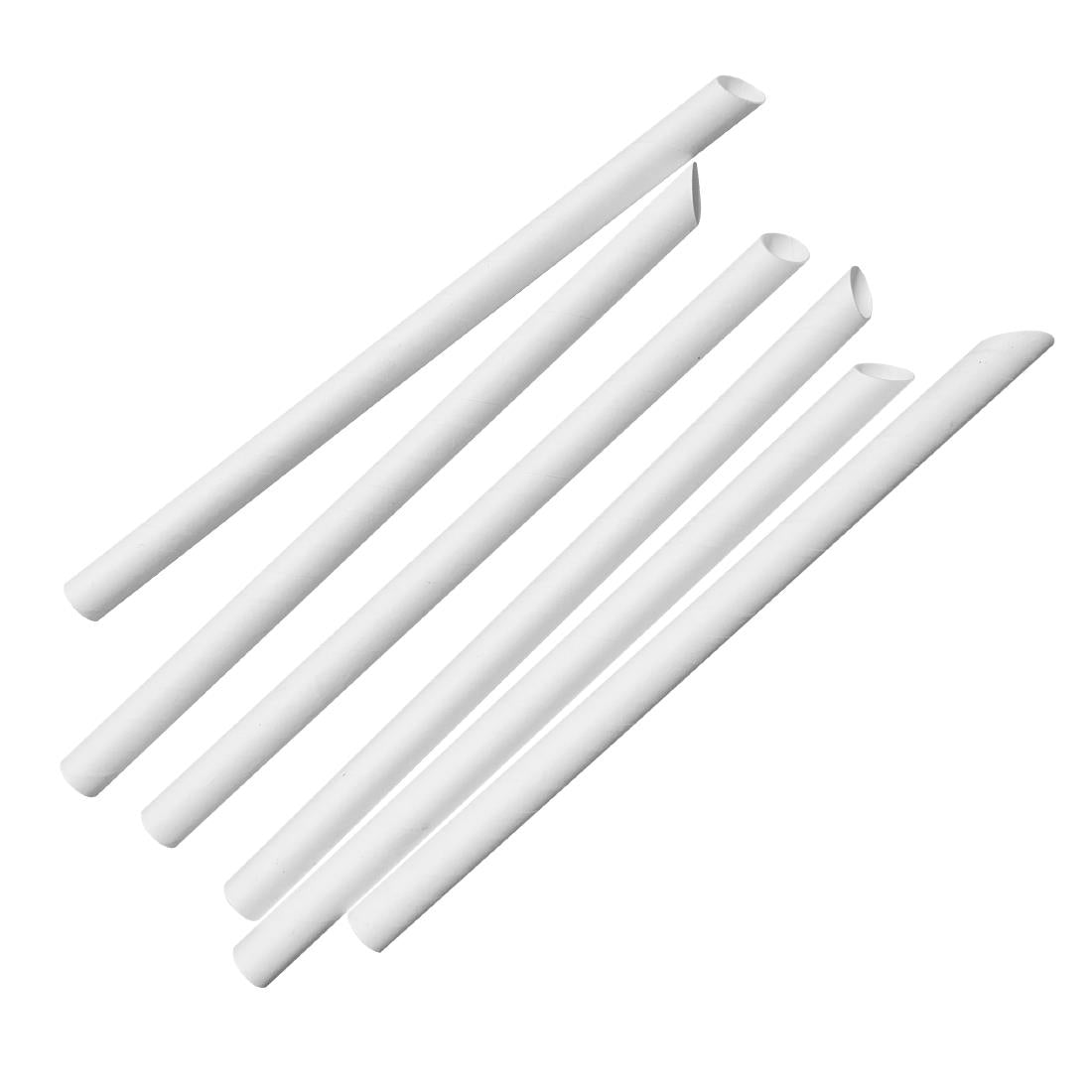 HU369 Fiesta Composteerbare Bubble Tea Rietje Wit 12X210mm (150 stuks)