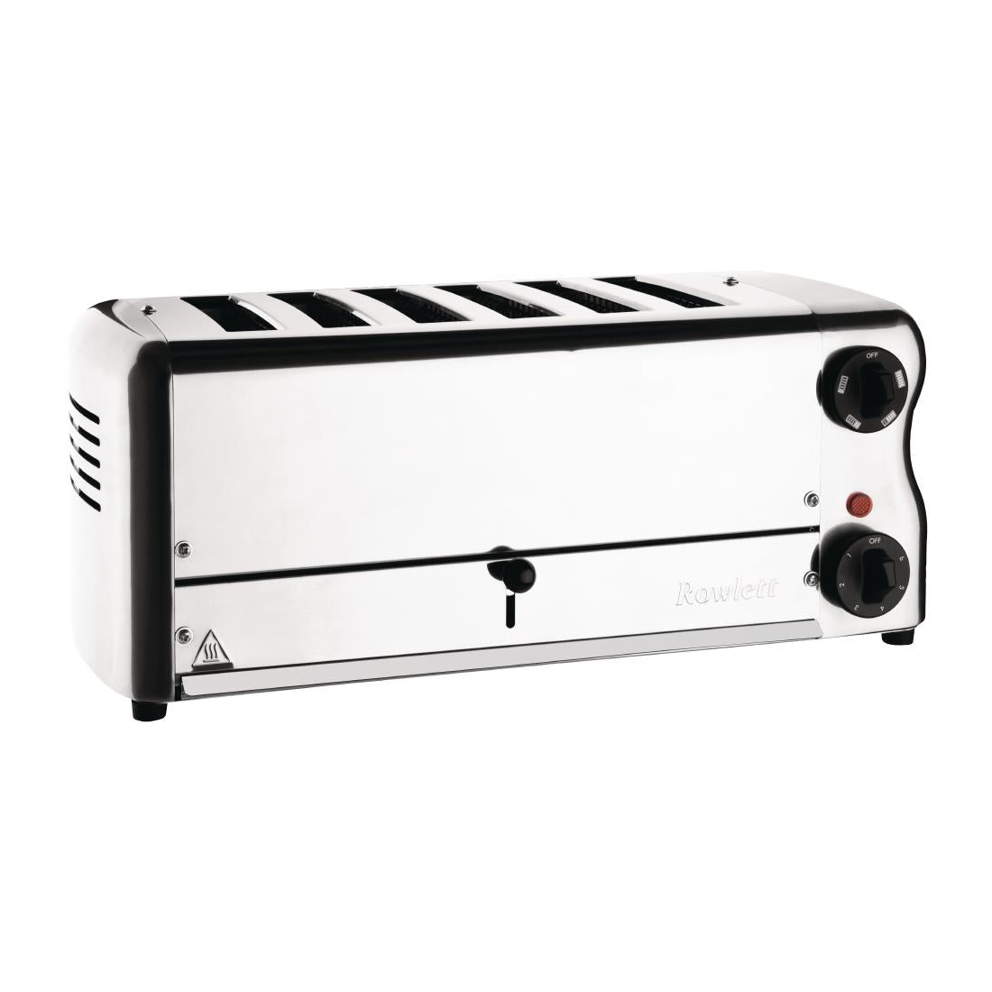 CH185 Rowlett Esprit broodrooster 6 sleuven chroom - 2 reserve-elementen en 2 tostihouders