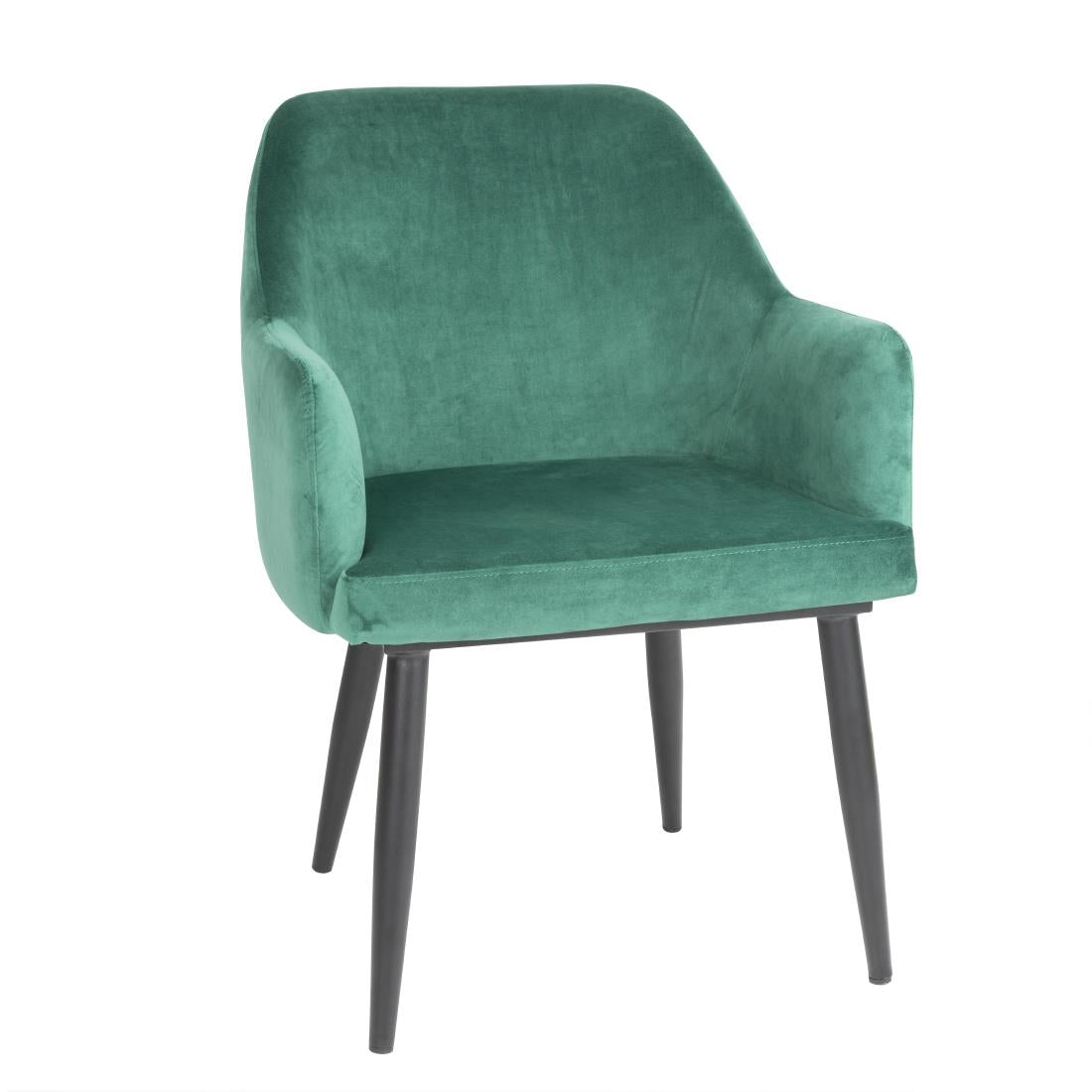 FX070 Bolero Lia Velvet stoelen donkergroen (2 stuks)