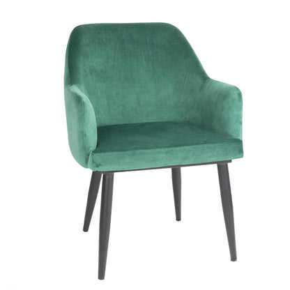 FX070 Bolero Lia Velvet stoelen donkergroen (2 stuks)