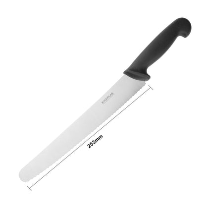 CF895 Hygiplas gekarteld gebakmes zwart 25,4cm