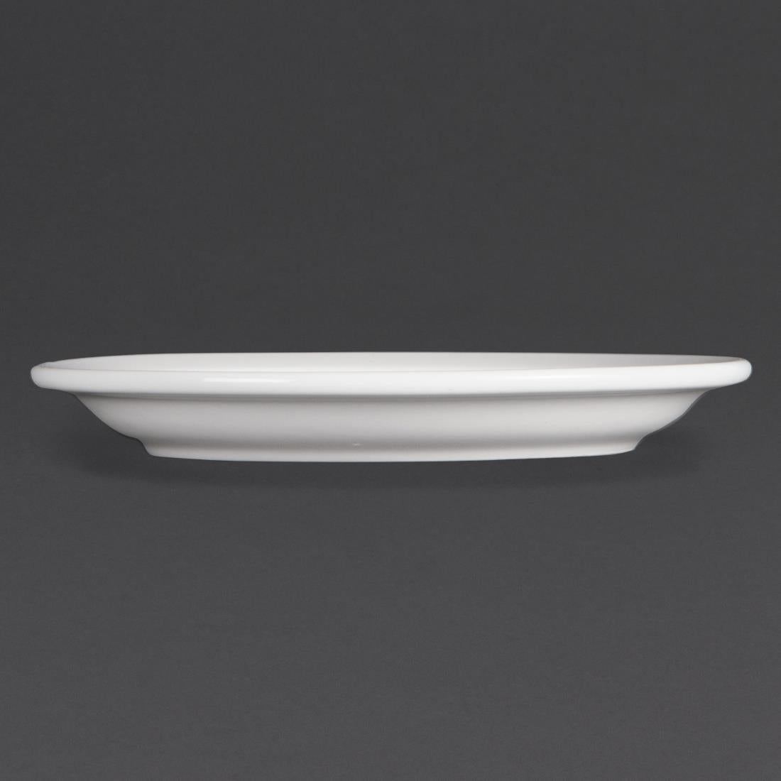 CB486 Olympia Whiteware Borden Met Smalle Rand 15cm (12 Stuks)