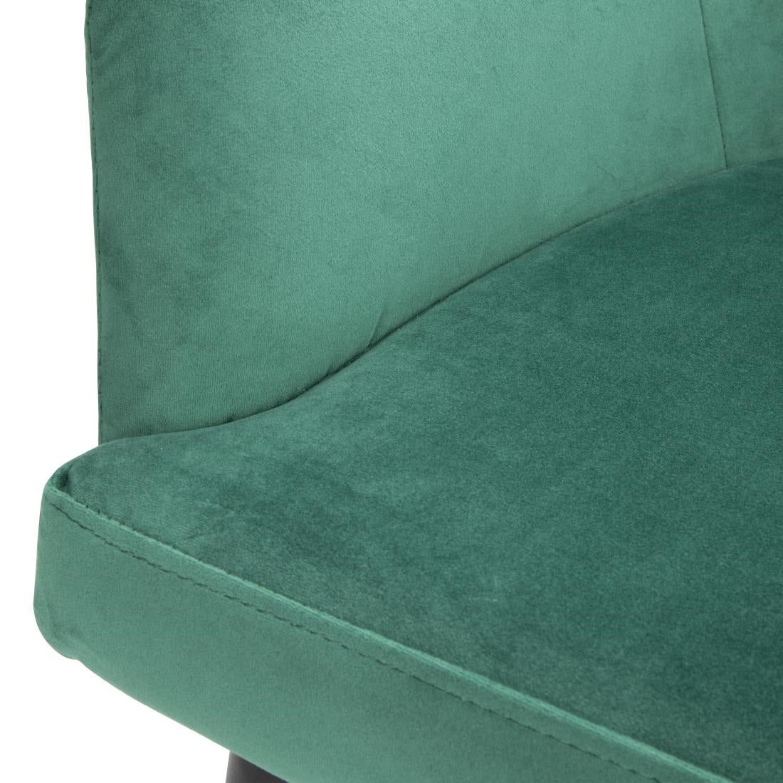 FX070 Bolero Lia Velvet stoelen donkergroen (2 stuks)