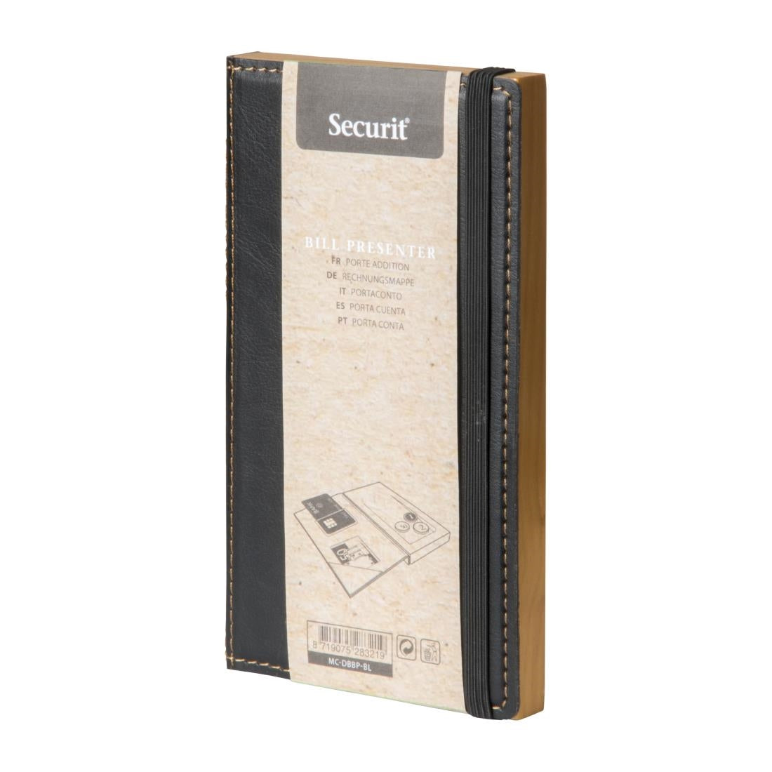 CU933 Securit Trendy lederen houten rekening presentator