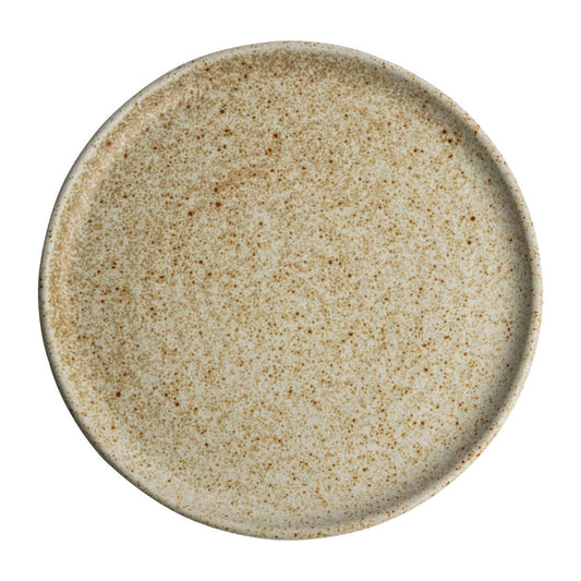 FA338 Olympia Canvas ronde borden met smalle rand crème 26,5cm (6 stuks)