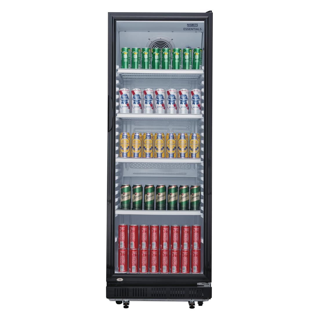 DG280 Nisbets Essentials vrijstaande displaykoeling zwart 346Ltr