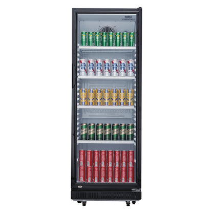 DG280 Nisbets Essentials vrijstaande displaykoeling zwart 346Ltr