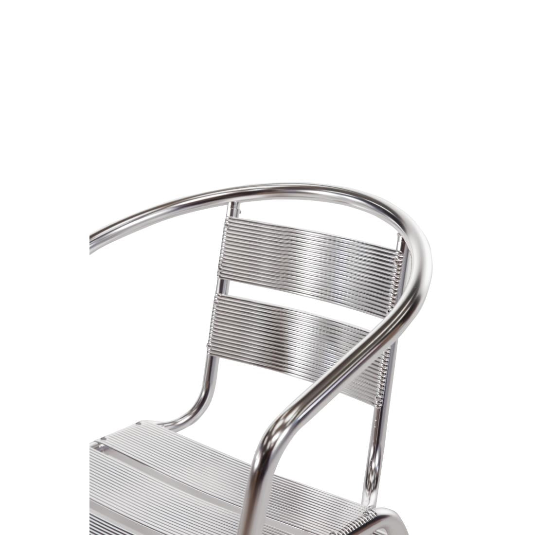 U419 Bolero stapelbare aluminium stoelen (4 stuks)