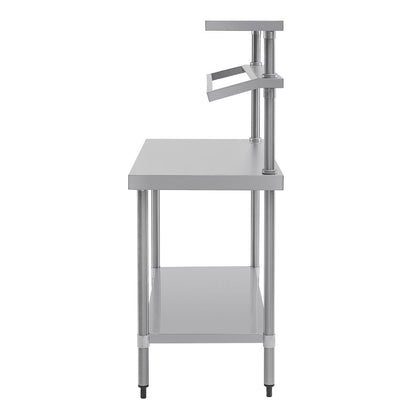 CB908 Vogue RVS werktafel met wandplanken