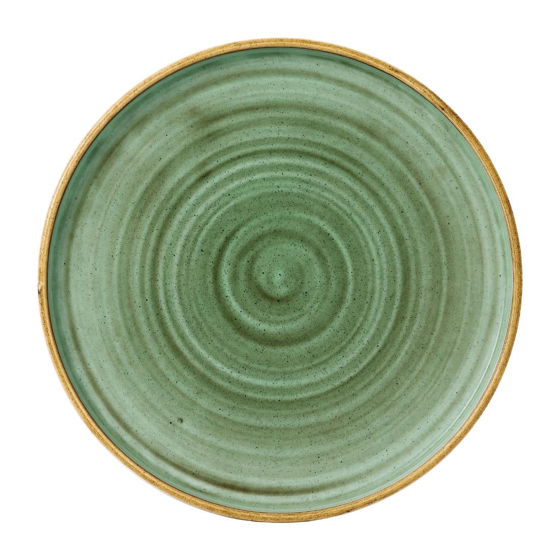 FJ914 Churchill Stonecast Samphire Green Bord Met Opstaande Rand 25.9cm (6 stuks)