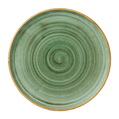 FJ914 Churchill Stonecast Samphire Green Bord Met Opstaande Rand 25.9cm (6 stuks)