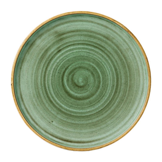 FJ914 Churchill Stonecast Samphire Green Bord Met Opstaande Rand 25.9cm (6 stuks)