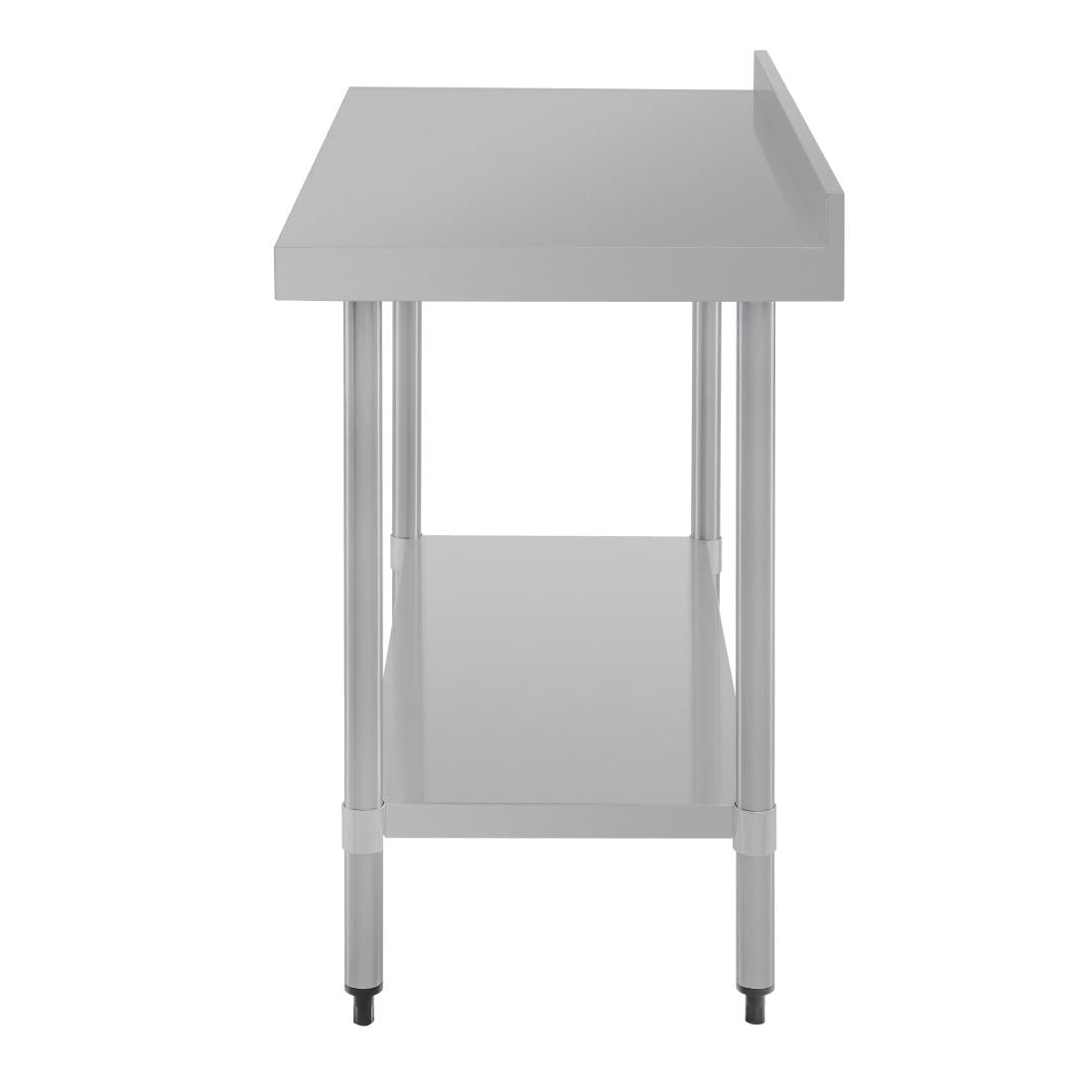T381 Vogue RVS werktafel met achteropstand 90x120x60cm
