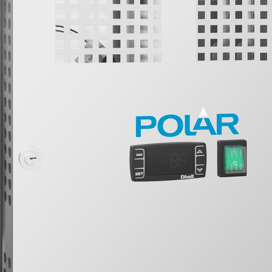 UA083 Polar U-serie 2-deurs counter met euronorm opslag 427Ltr