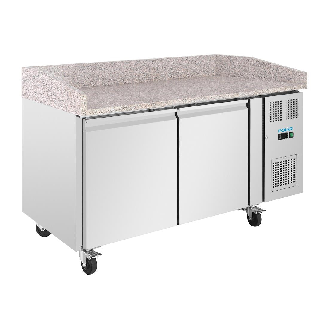UA081 Polar U-Serie Dubbele Deur Pizza Werkbank met Granieten Blad 428Ltr