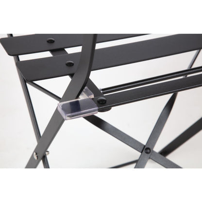 GH553 Bolero stalen opklapbare stoelen zwart (2 stuks)