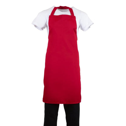BB466 Whites halterschort polyester-katoen rood